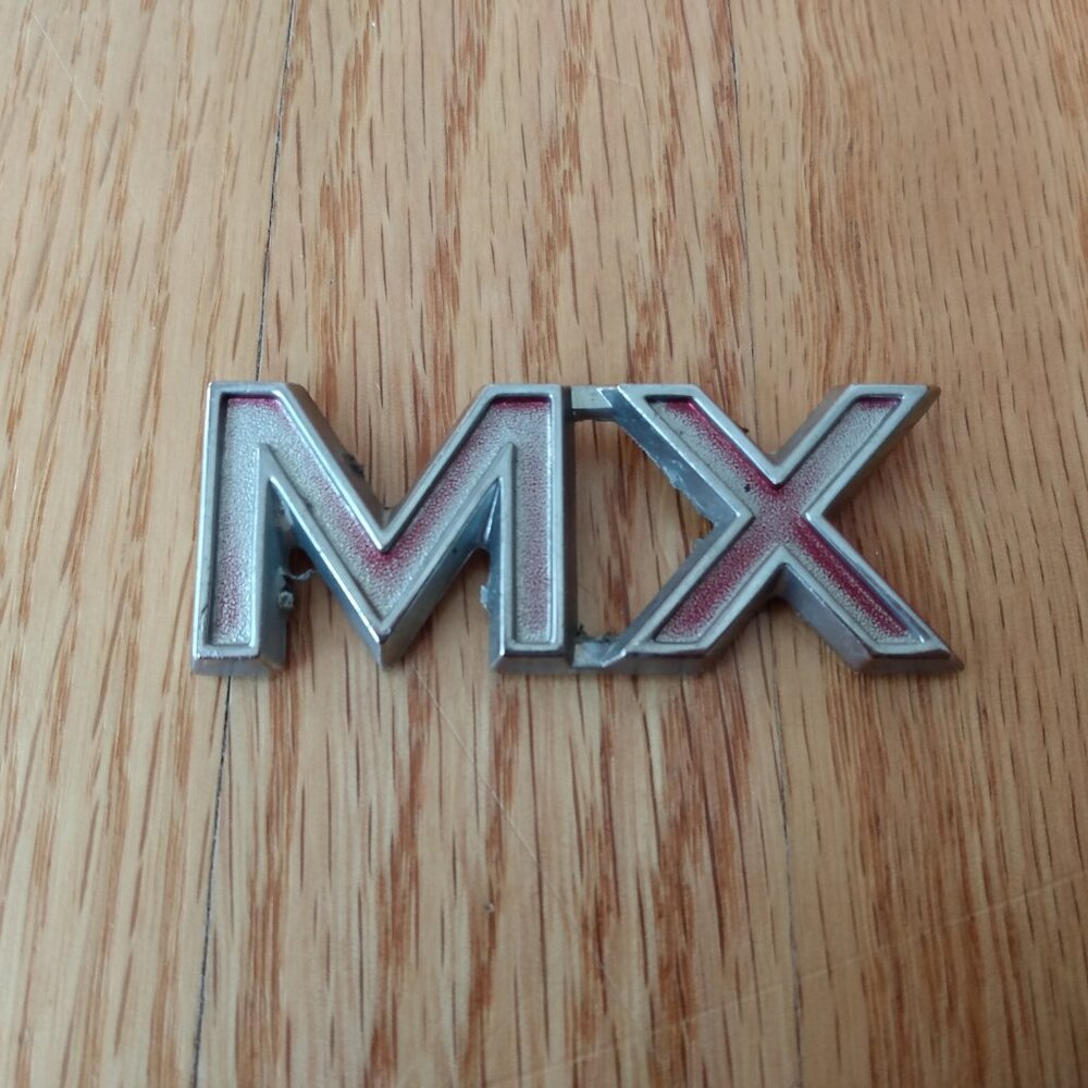 Vintage Ford MX Car Emblem Badge
